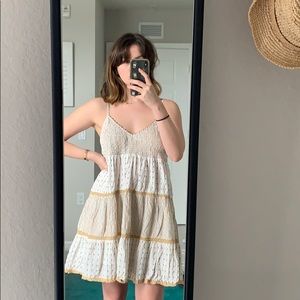 White & Gold Day Dress